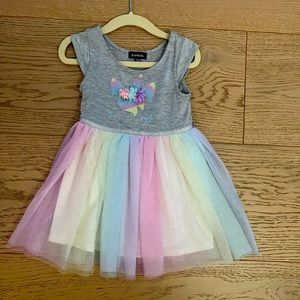 💥HP 2T rainbow unicorn tulle tutu toddler dress by Zunie